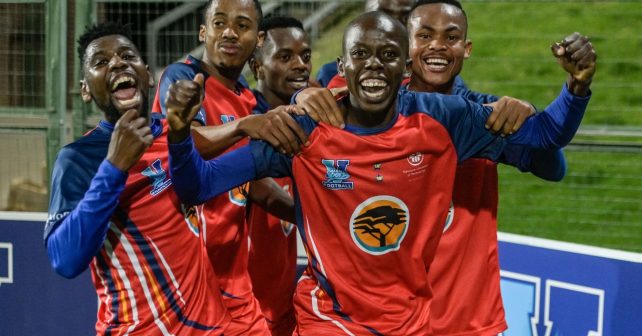 TUT celebrate goal Wits